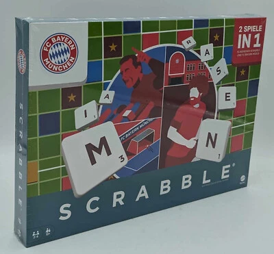 Mattel  Scrabble FC Bayern München Wortspiel Wörterspiel Wörter FCB Fußball NEU - Bild 1 von 4