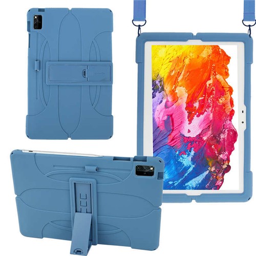 For Samsung Galaxy Tab S7 FE S7+ S8+ 12.4" Case Soft Silicone Stand Cover Strap - Picture 14 of 47