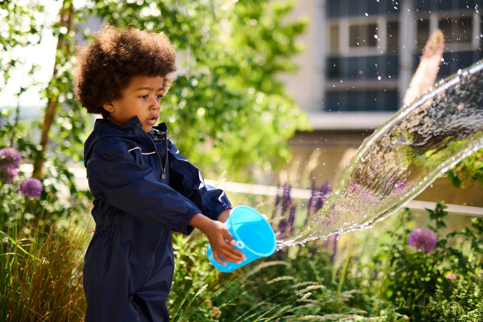 Traje de lluvia de pádel para niños Regatta Junior a prueba de viento/abrigo transpirable Foto 4 de 4