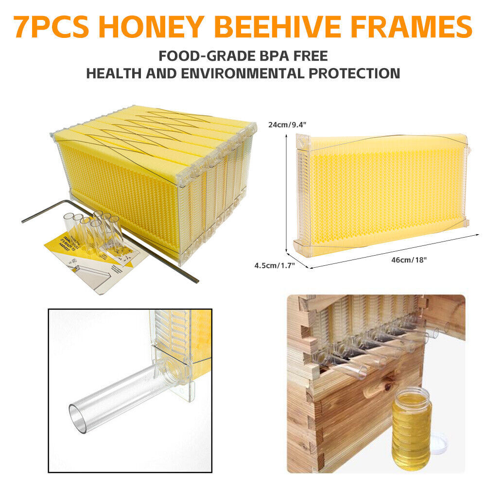 Auto Beehives Cedarwood Beekeeping Bee hive Brood + 7 Bee Frames + 2 Super boxes