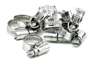 WELLENSHOP 10x Schlauchschelle Edelstahl 8 -16mm Benzinschlauch Schelle Kraftstoffschlauch