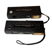 Vtg Set Of 2 Black Kodak Ektralite 10 Cameras Untested