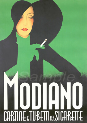 VINTAGE MODIANO ITALIAN CIGARETTES ADVERTISING A4 POSTER PRINT