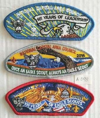 EAGLE SCOUTS CENTENNIAL 100 YEARS OF SERVICE NATIONAL CAPITAL AREA COUNCIL 3pc 