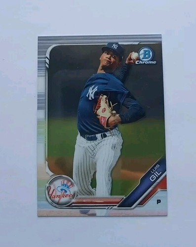 Qty 2 Lot - 2019 19 Bowman Chrome Luis Gil NY Yankees Prospect RC Rookie BCP-218 - Picture 3 of 6