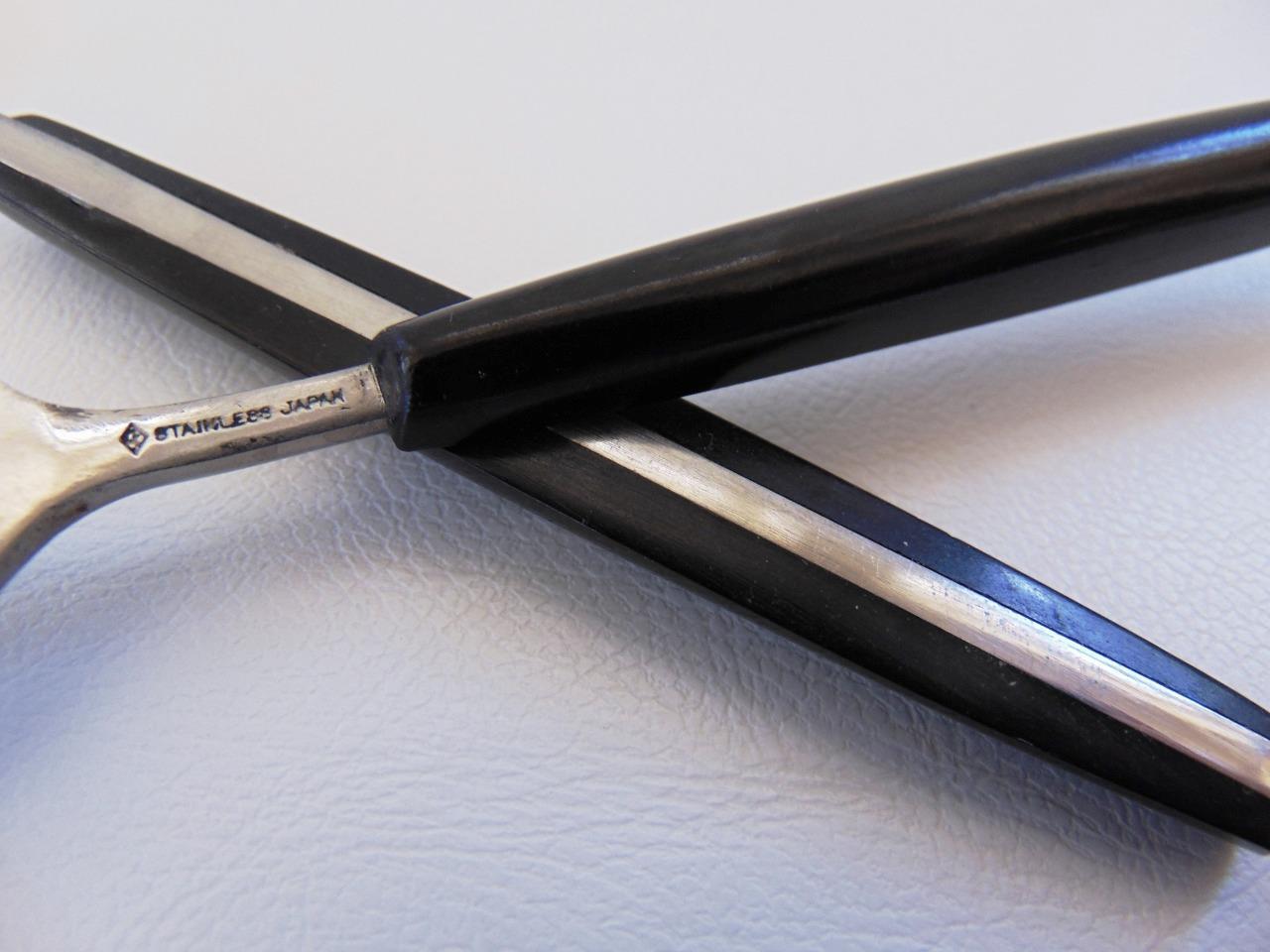 Cosmos Salad Forks 2 Black Handle MCM Stainless Japan