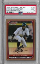 2008 Bowman Chrome Curtis Granderson Gold Refractor PSA 9
