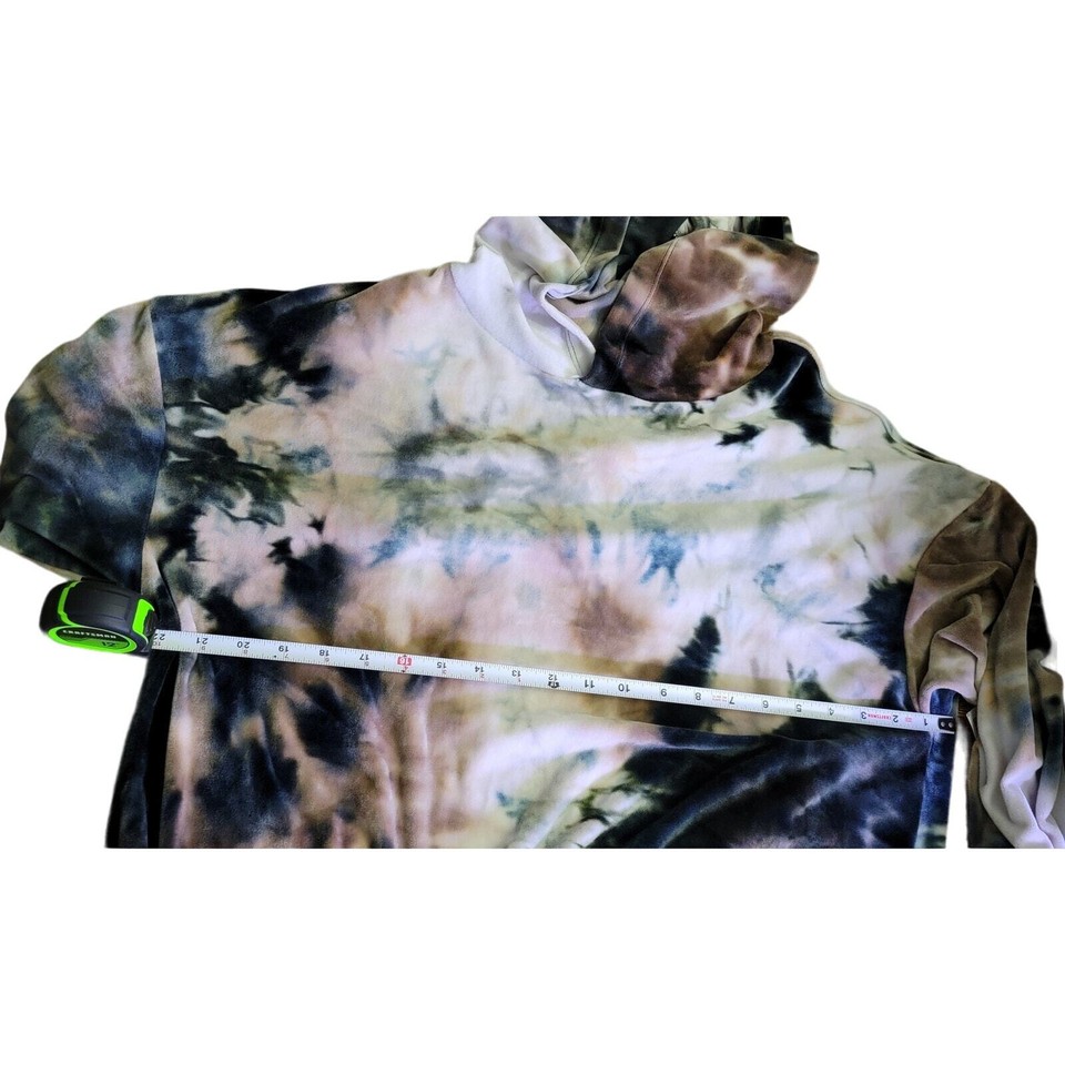 French Laundry Sport XL Velour Super Soft Cropped Tie Die Hoodie eBay