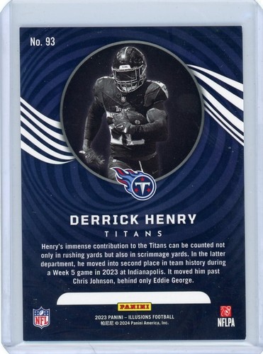 2023 Panini Illusions Football Titans Derrick Henry Red 48/175 - Picture 2 of 2