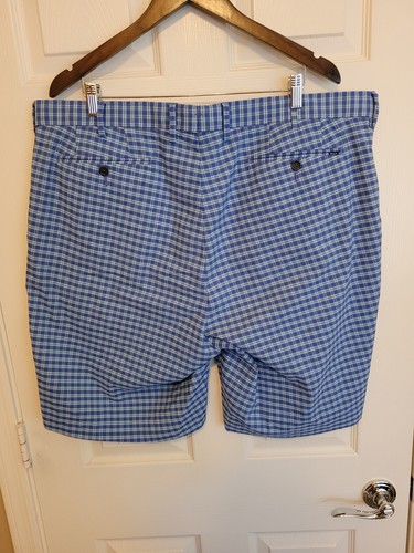 Pantalones cortos a cuadros Polo Ralph Lauren para hombre 42 azul verde informales elásticos - Imagen 2 de 9