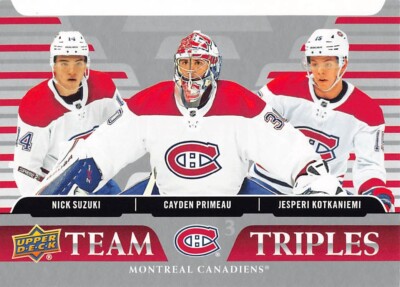 2020-21 Upper Deck Nick Suzuki Team Triples #TT-M1 NM/MT MONTREAL CANADIENS