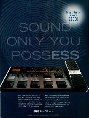 2005   KORG Tone Works print ad   Guitar FX AX3000G Vintage Y2K ADV-58