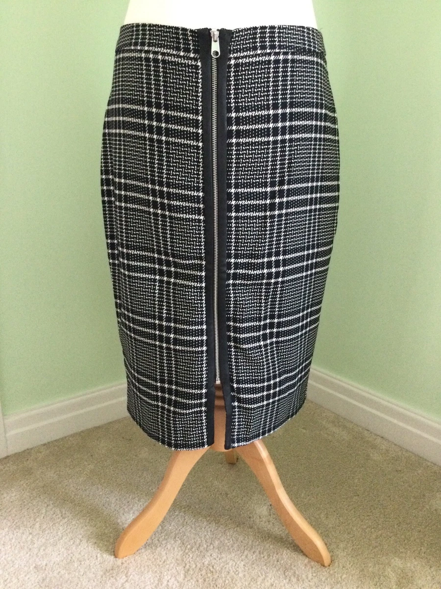 Florence And Fred Fu0026F ladies knee length front zip check skirt size 16  (#304802580659)