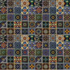 20 pcs CERAMIC TILE 6X6 assorted patterns handmade Mexican talavera mosaic tiles