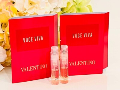2 Valentino Voce Viva EAU De Parfum Perfume Spray Sample Vial 1.2