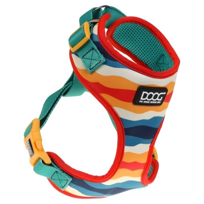 DOOG Neopren Geschirr Scout rot/gelb/blau für Hunde - für Wasser & Schnee