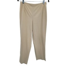 Vintage 90s Talbots High-Rise Stretch Dress Pants 8 Beige Tapered Split Hem