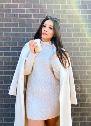 H\u0026M NEW WOMAN SS22 LIGHT BEIGE CABLE 