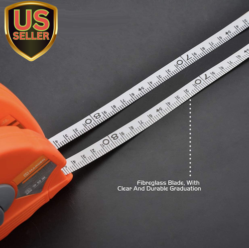 Long Measuring Tape with Retractable Closed Reel - Flexible Fiberglass ...