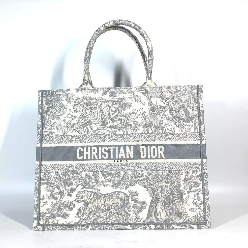 Dior M1286ZTDT_M20I Toile de Jouy livre de broderie fourre tout grand sac à main fourre tout
