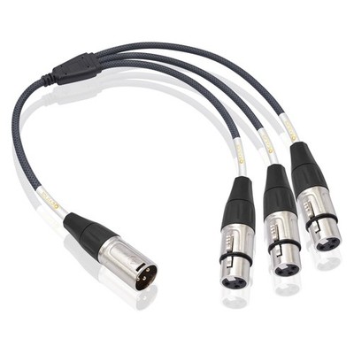 XLR 3 Way Splitter Cable Devianl 1 Male to 3 Female XLR Split