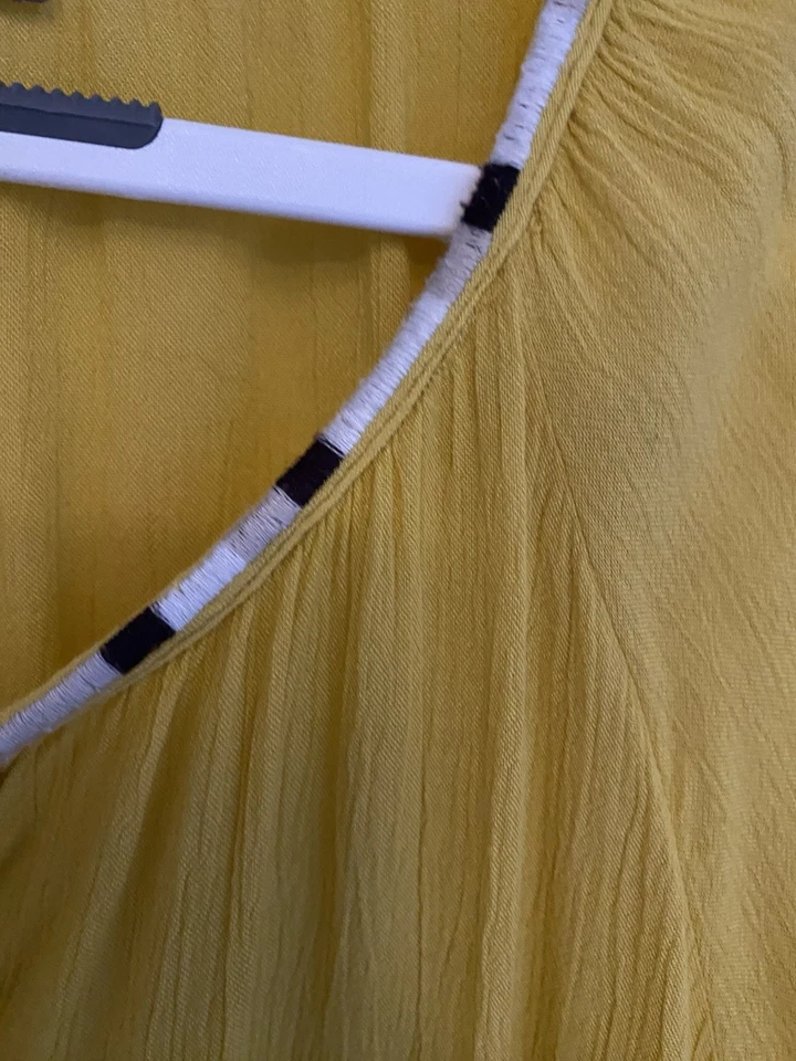 Esprit Ladies Yellow Blouse 16 Smock Style - Image 3 of 4