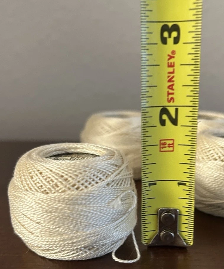 8 balls DMC Cotton Ecru #8 10 grams - Image 4 of 4