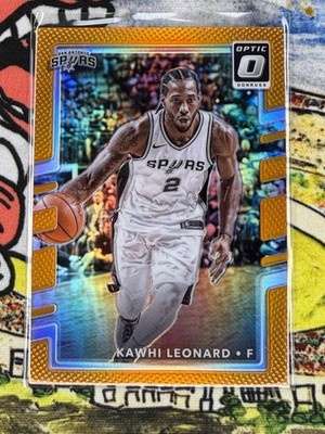 2017-18 Donruss Optic #134 Kawhi Leonard Orange #/199 Spurs