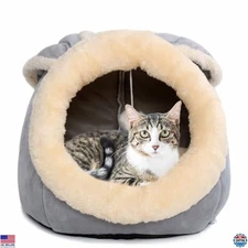 Cozy Rabbit-Shaped Cat Bed & Dog Cave - Anti-Slip, Soft Sofa with Removable Pad