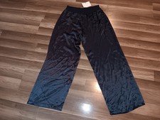 PJ Harlow Women's Jolie Lounging satin Pants in Navy blue Sz XL NWT