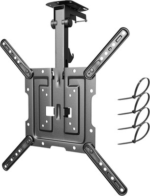 Flip down TV Mount, Manual Folding Ceiling TV Mount for Most 23 to 55 Tvs, H