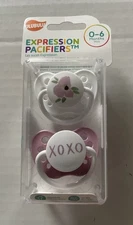 NEW ULUBULU EXPRESSIONS 0-6 Months XOXO FLOWER PACIFIERS  BP1