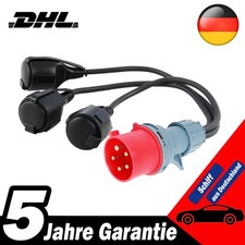 CEE Adapter Starkstrom Verteiler 400V/16A 5-polig Auf 3x 230V Schuko Kupplung