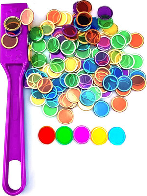 Magnetische Stäbe und Bingo Chips Set Magnetstab 100 Metall Ringed Discs Wissens