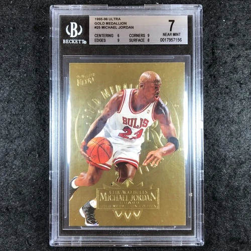 1995-96 Fleer Ultra MICHAEL JORDAN Gold Medallion #25 BGS 7 (156)