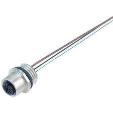 Image of Binder Female 5 Pin with Single Wires and M16-x 1.5 Fixing Thread
