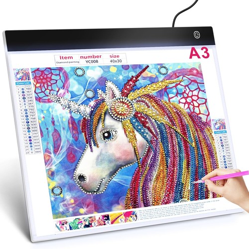 A3 LED Light Pad for Diamond Art Light Table Trace Light Board for Painting Tatt