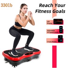 Vibration Plate for Lymphatic Drainage  Full Body Workout,Bluetooth, Red,Home