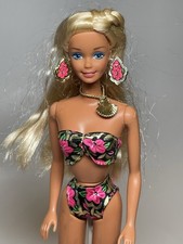 1994 Tropical Splash Blonde Barbie W/Bikini And Jewelry