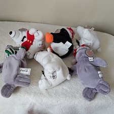 Coca-Cola 1997 Blockbuster Set OF 6 Ban Bag Plush W/Tags. Bears, Seals, Penguin