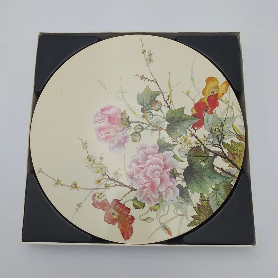 Vintage Boxed Set of 6 Round Pimpernel Placemats Table Mats Meadow Flowers - Image 2 of 3