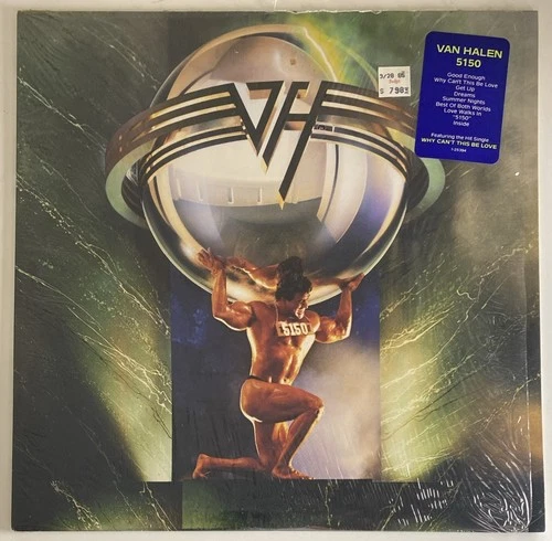 VAN HALEN - 5150 - 1ST PRESS 1986 VINYL LP w/ SHRINK & HYPE STICKER - EX