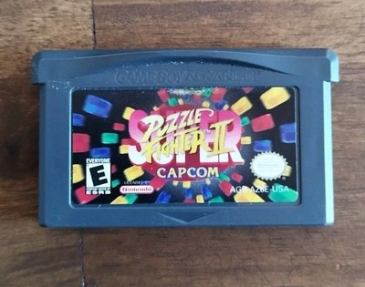 Puzzle Super Fighter 2 Turbo + Hülle - Nintendo Gameboy Advance Spiel