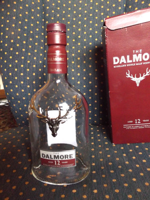 DALMORE 12 years Scotch Whiskey Empty 750ml Bottle & Stopper