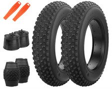 Fat Tire E-Bike Snow Bike Tire 20" x 4" - 2 Pack with Tubes and Levers
