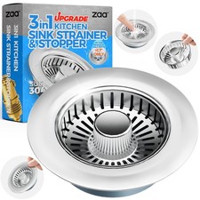 zaa Kitchen Sink Drain Strainer - Kitchen Sink Stopper, 304 Stainless Steel Sink