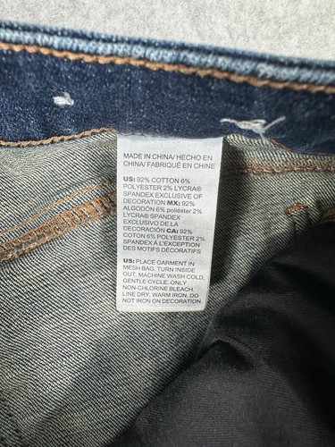 Chico’s So Slimming Girlfriend Slim Leg Ankle Jean Size 1R/8R Embroidered - Picture 4 of 13