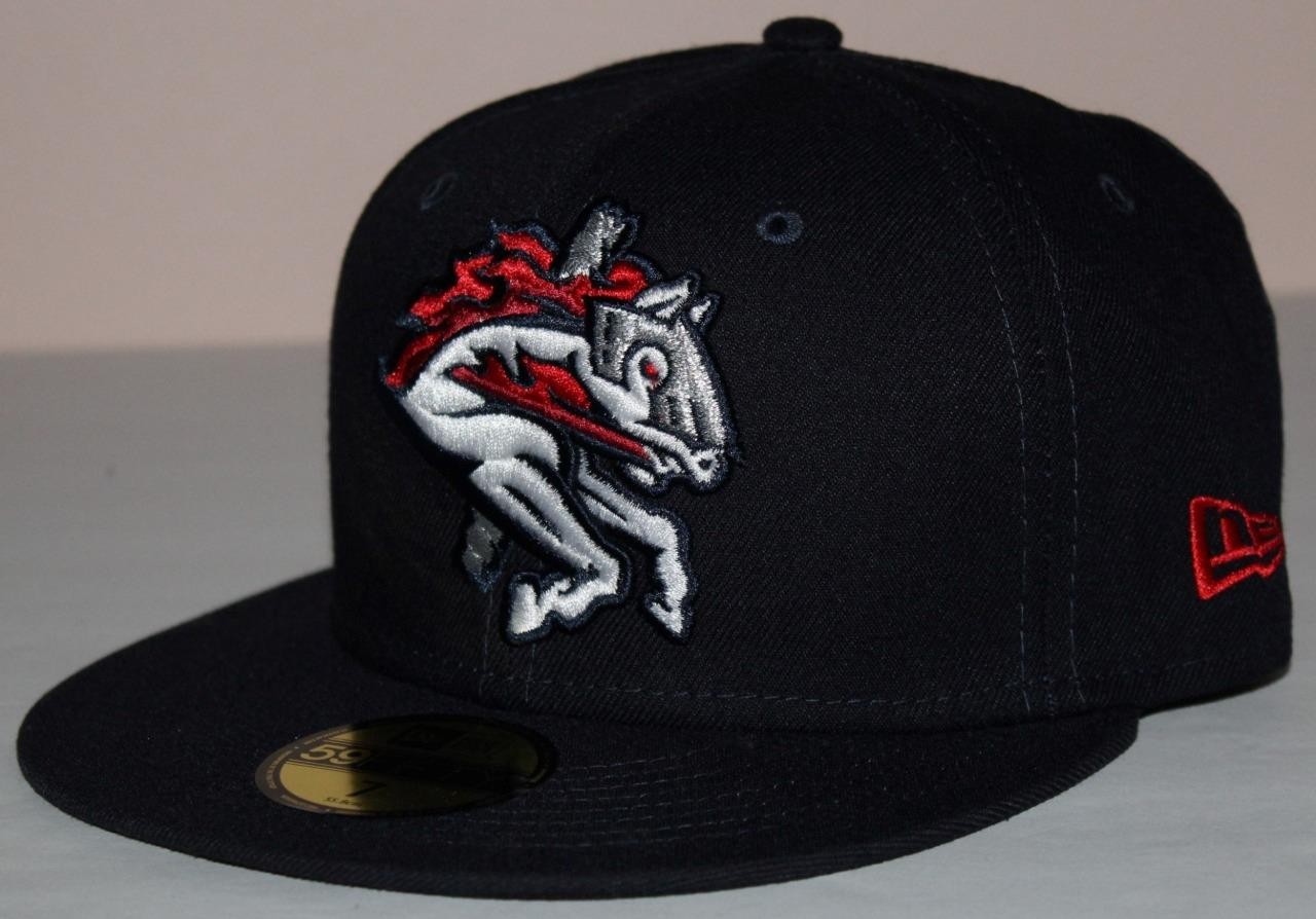 PONY Cappello Berretto BINGHAMTON RUMBLE PONIES NEW ERA 59FIFTY Taglia 7 UFFICIALE SUL CAMPO *2H
