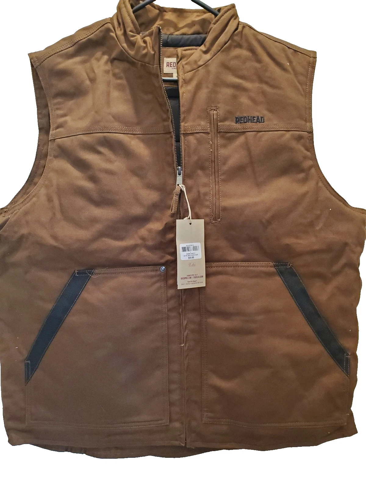 RedHead Pro Series Insulated Canvas Vest for Men Sz L NWT