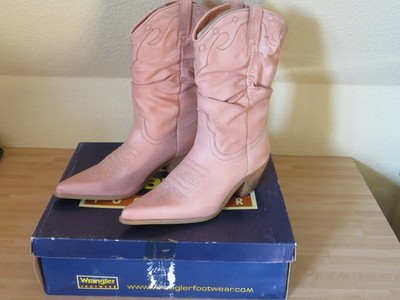 Westernstiefel 42 Damen Pink Leder Wrangler Cowboy wie NEU